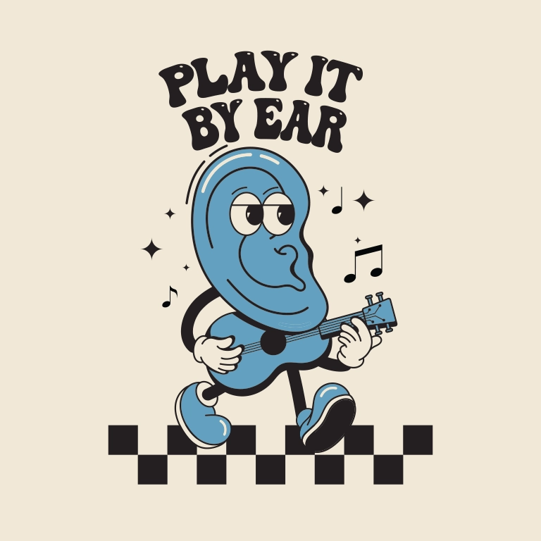 'Play it by ear' illustration. 